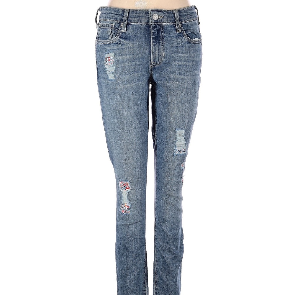 GAP Blue Distressed Skinny Jeans